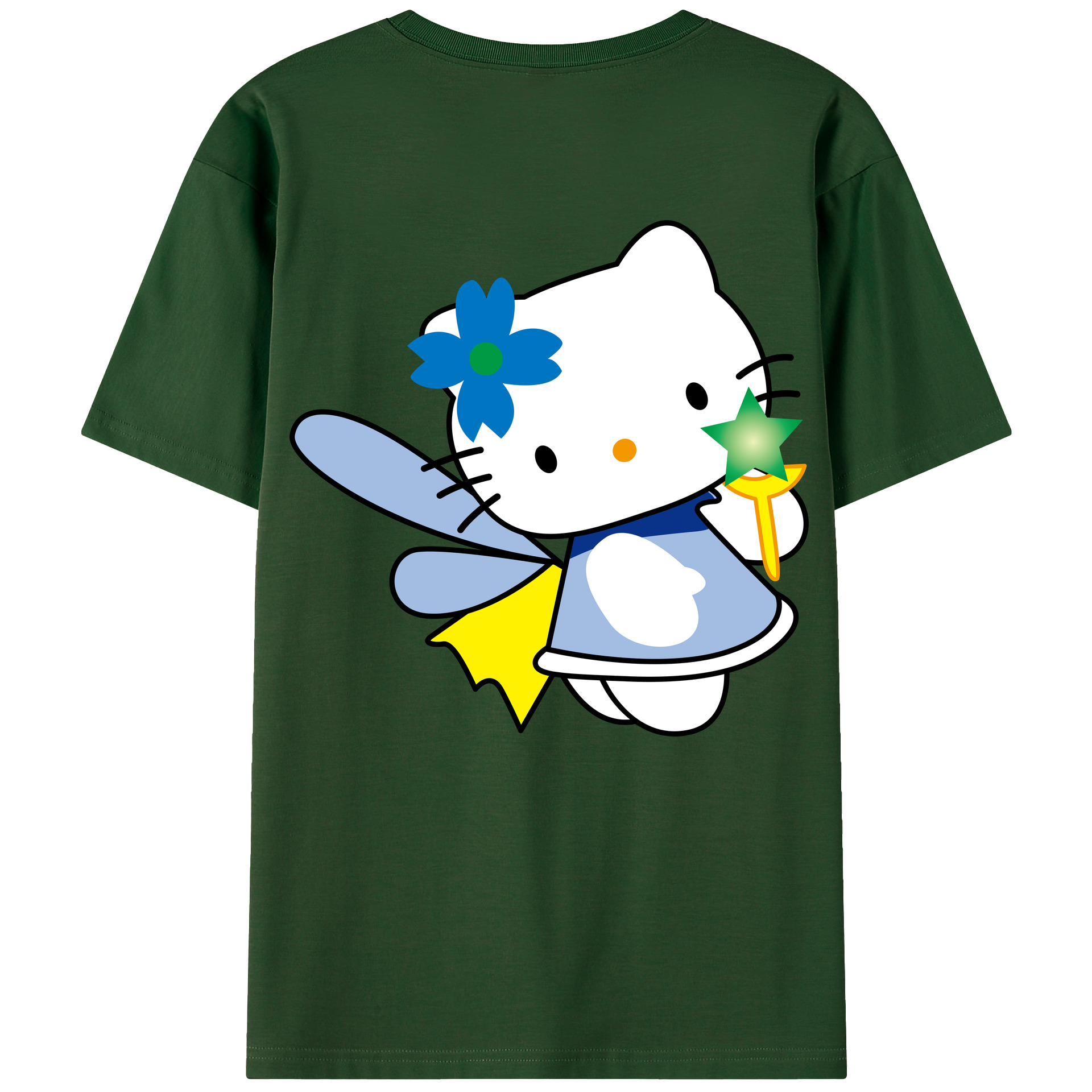 （画像用） Hello Kitty ハローキティ 綿100％半袖Tシャツ（背面プリント）